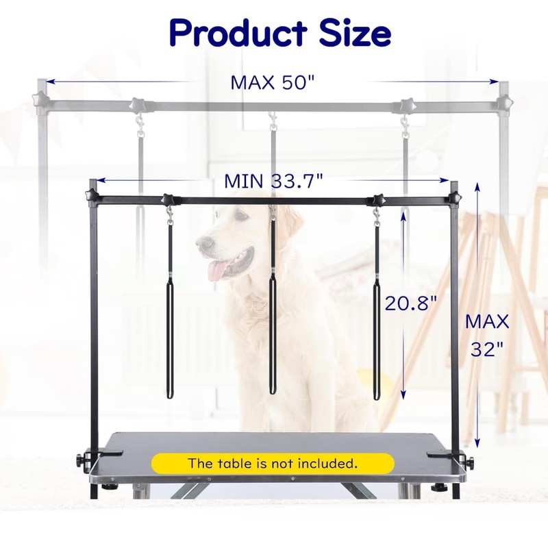 KELIXU Dog Grooming Arm with Clamps - H Shape, Pet