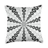 Starlight Speeding Mid-Century Pattern Black On White Throw Pillow