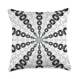 Starlight Speeding Mid-Century Pattern Black On White Throw Pillow
