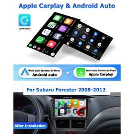 6+128GB Android 13 Car Stereo for 2008-2012 Forester Impreza WRX Radio with Wireless Apple Carplay Android Auto, 9 Inch IPS Touch Screen Radio, Bluetooth GPS WiFi 32EQ DSP FM SWC+MIC, Backup Camera