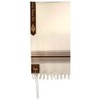 Elisha Prayer Shawl, 24-inch Holy Land Israel White-Gold-Brown