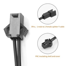 Xuzimaoyi EL Cold Light Sheet Extension Wire, 1 Male to 1 Female EL Wire Extension Cable Line Wire,EL Extension Cables for LED Motorcycle ATV Light Multi-Color neon Strip 1M (5PCS)