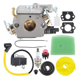 Carbhub C1Q-EL24 Carburetor for Husqvarna 123C 123L 223L 223R 322C 322R 323C 323L 325C 325L 326C Trimmer Brushcutter Pole Saw Edger C1Q-EL24A 588171156 5032831-11 503283401 Ignition Coil 537418701