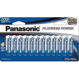 Panasonic Energy Corporation LR6XE/24B Platinum Power AA Alkaline Batteries, Pack of 24