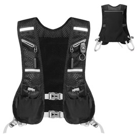 Running Vest for Men and Women, Breathable & Reflective Hydration Backpack, Hydration Backpack for Running and Jogging, Hydration Vest Running with 6 Pockets for Runs, Cycling, Trails, Marathons