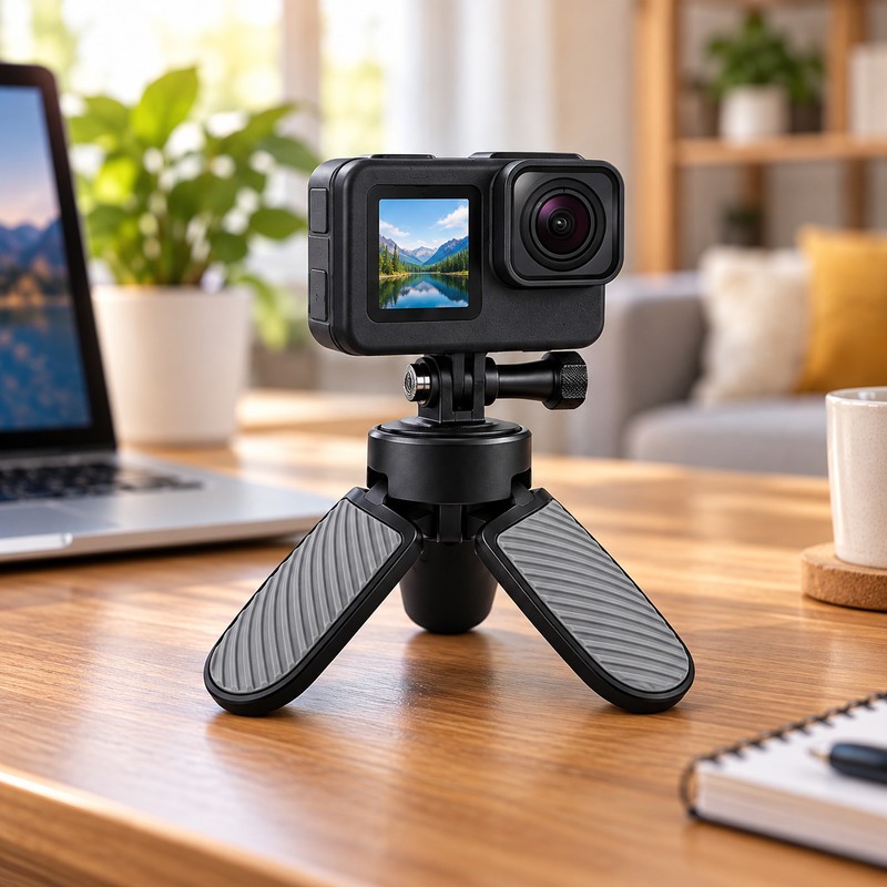 Mini Tripod Stand for Action Cameras – Compact 1/4-Inch Screw