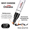 Overseas 48 Silver Paint Pens, Oil Based Permanent Markers Set