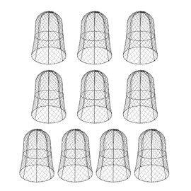 YIYIBYUS Garden Chicken Wire Cloche, 12.99" Diameter x 15.75" Height Plant Protective Covers Metal Cage Plant Protector Cover for Gardens, Parks, Yards, Balconies, Farms (10pcs, Black)