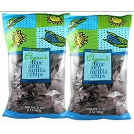 Trader Joe's 2 Packs Trader Joe's Organic Blue Corn Tortilla Chip 16 oz Each Pack