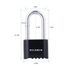 DELSWIN Combination Lock Outdoor Padlock - Weatherproof Extended 2-1/2 in.
