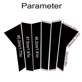 6PCS Gloss Black Polished Pillar Posts for Land Rover Range Rover Sport L494 2014-2021 Window Trim Cover BC Column Sticker