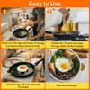 HARFINGTON 6Pcs Egg Rings 4" Stainless Steel Nonstick Round Pancake
