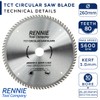Rennie Tools - 260mm x 30mm x 80T TCT Circular