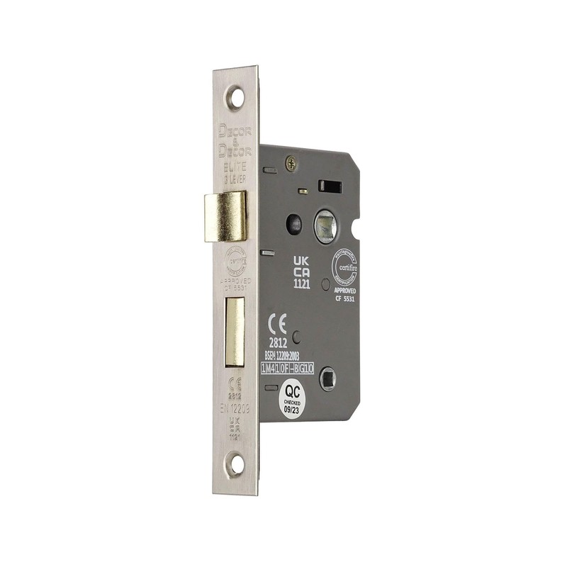 Decoranddecor Bathroom Mortice Lock - 2.5inch / 64mm - Satin