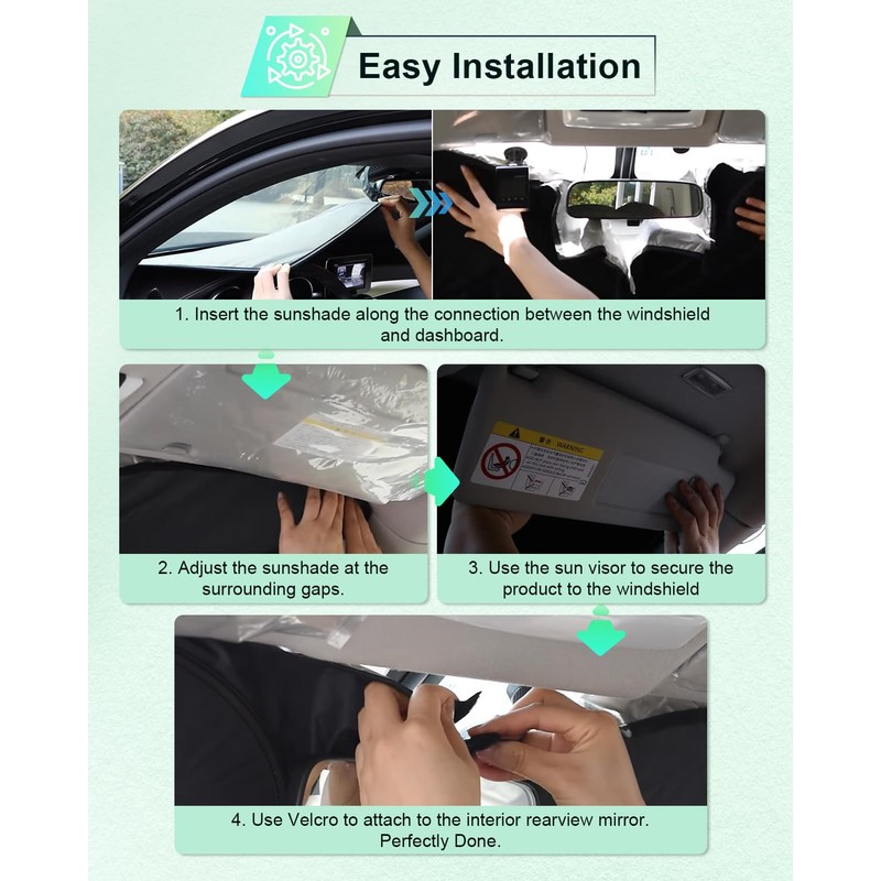 GAFAT For XC90 2016-2024 2025 Sun Protection Front Windscreen Inside,