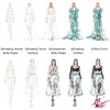 EXTCCT Fashion Drawing Template Ruler Set, Woman Sewing Humanoid Patterns