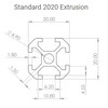 XBEAMS 450mm 10pcs Rigid Lightweight Plastic T Slot 2020 Extrusion