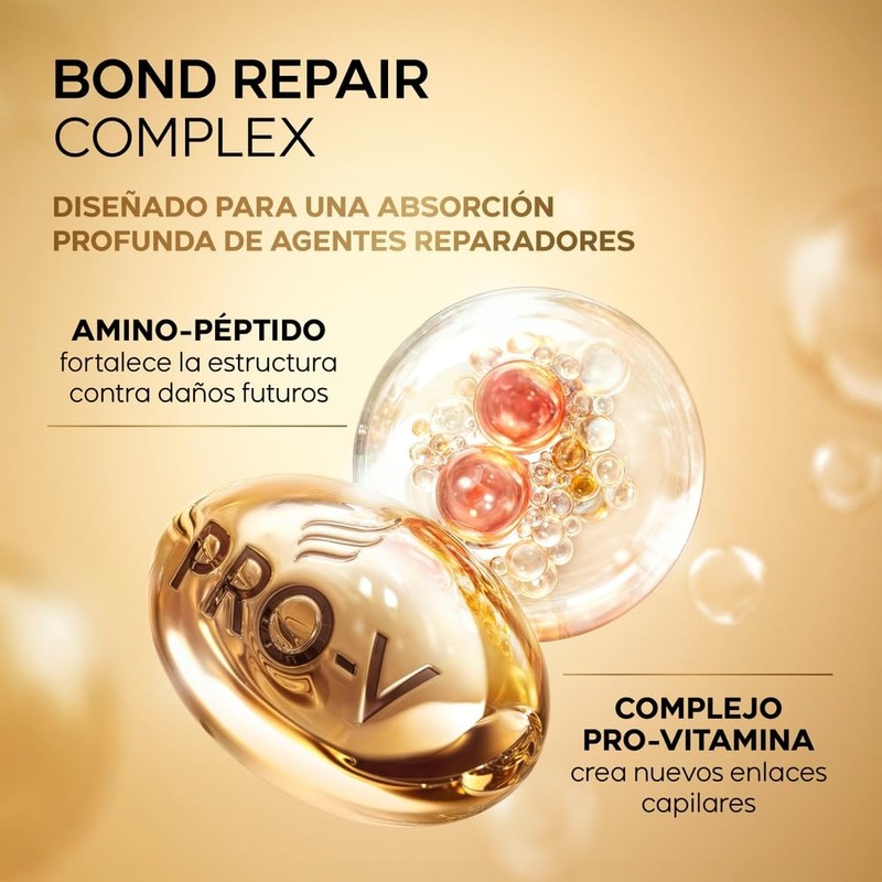 Pantene Mascarilla Intensiva Reconstrucción Molecular, Cabello Muy Dañado Y Débil