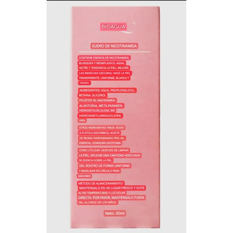 Suero Aclarante Antimanchas Nicotinamida Bioaqua 30ml Todo Tipo De Piel