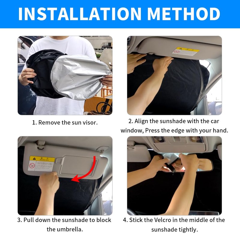 Car Windshield Sun Shade with Unique Logo Compatible for Dodge