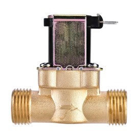1/2 Inch Solenoid Valve, AC 220 V Normally Closed Electric Solenoid Valve Made of Brass for Water Control