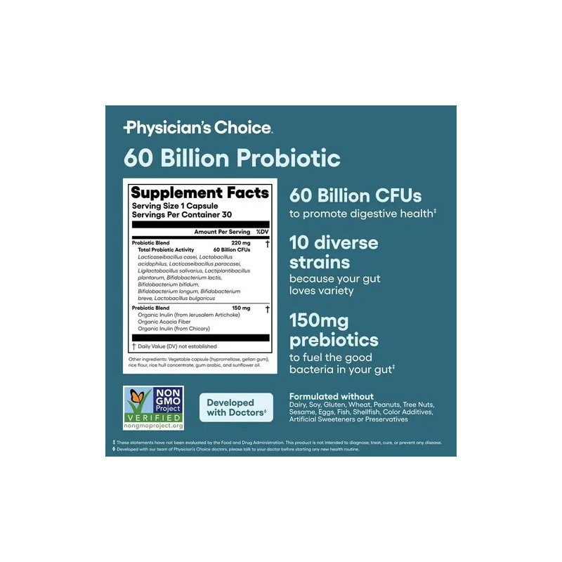 Physician's Choice 60 Billion Probiotic - 10 Unique Strains
