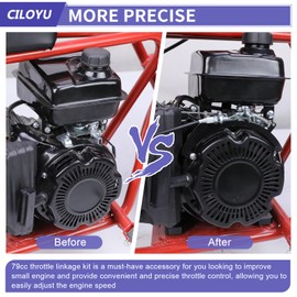 CILOYU Throttle Control Linkage Bracket with Mini Bike Throttle Kit Compatible with Predator 79cc 98cc 99cc 3.0HP Engine Coleman CT100U CC100X Massimo MB100 Minibike Powersports Parts 7/8 Handle Grip