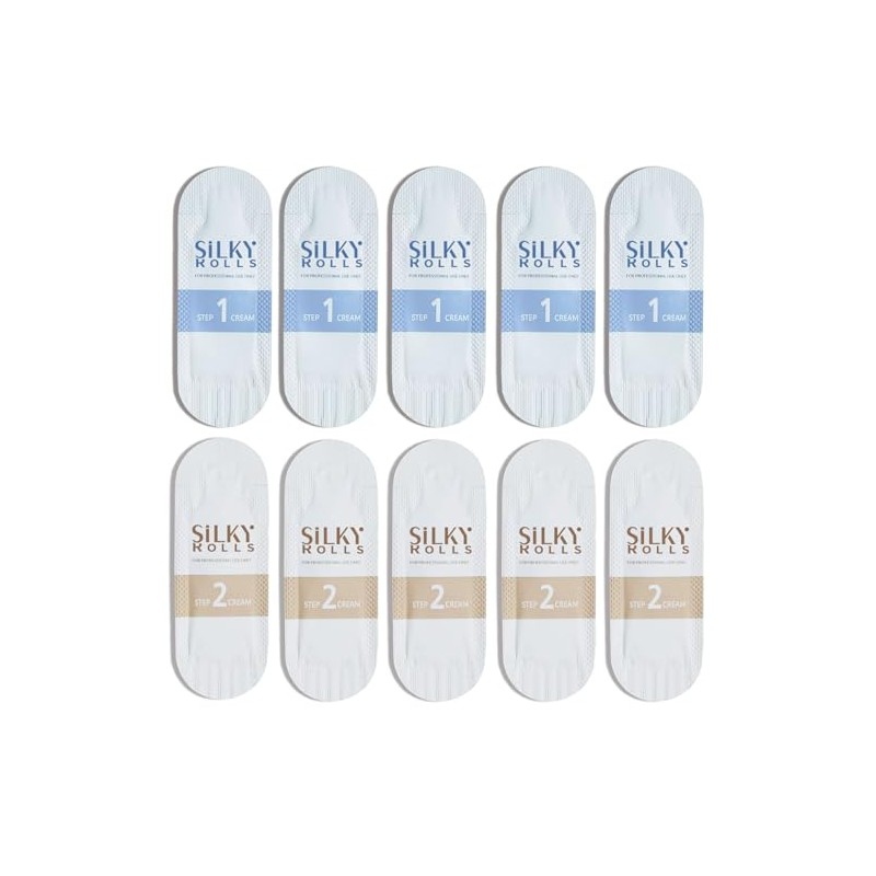 SILKY ROLLS Eyelash Curl Cream Set 5-piece Set (STEP1/STEP2)