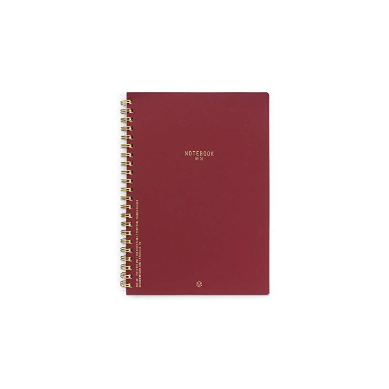 DesignWorks Ink 8.25" x 11.6" Burgundy Textured Paper Twin Wire