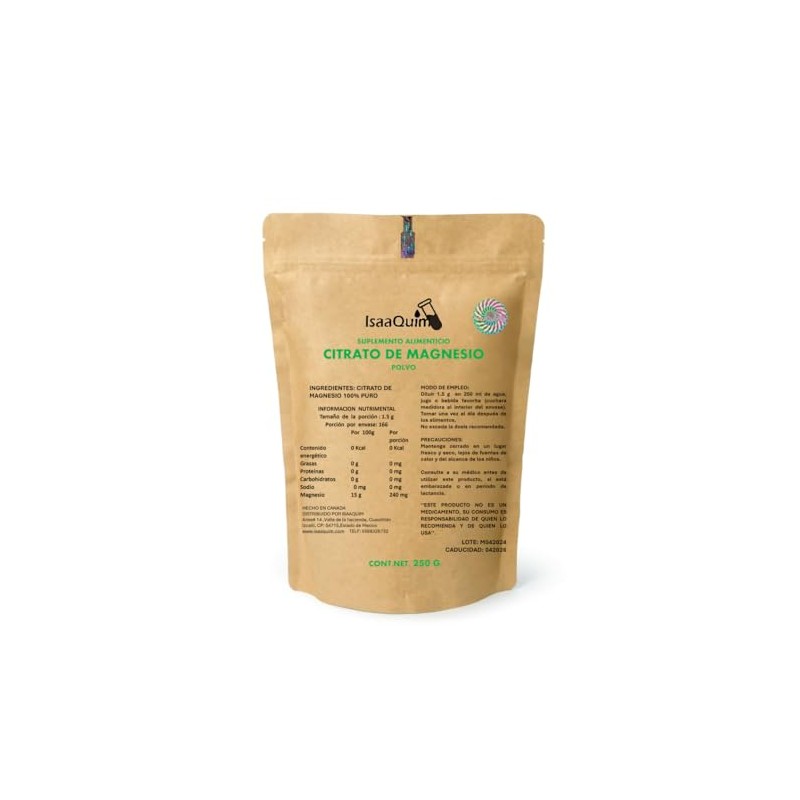 Citrato de Magnesio Natural de 250 G