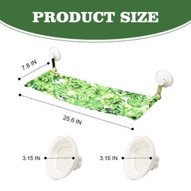 Swirge Bearded Dragon Hammock for Window, Bearded Dragon Window Perch with Suction Cups, Reptile Tank Accessories Suitable for Lizard Leopard Gecko Chameleon Kitten Rat (Green)