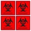 pubblimania BIOHAZARD Sticker Square for Outdoor Use - Indoor (4
