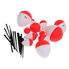 Cerioll Float Fishing, Float Fishing, Float Set Fishing, Floats Fishing Set, 16 Pieces 5 g 10 g 20 g 30 g Float Fishing Trout, Fishing Floats Set for Different Sizes of Fish Types