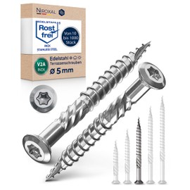 Torx Stainless Steel Patio Screw, Cutting Groove, Oval Head and Shank Ribs, All Screw Lengths, Many Quantities, Partially Threaded Wood Screw, Patio
