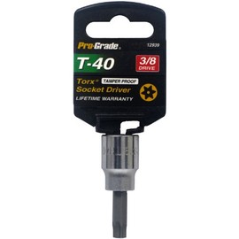 Pro-Grade 12939 3/8-Inch Drive with T40 Tamper Proof Torx Socket