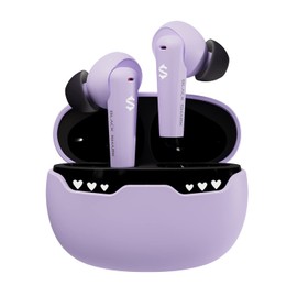 Black Shark Kawaii Auriculares inalámbricos Bluetooth con Bonito indicador LED de Emoji, para Juegos de Doble Modo Bluetooth 5.1, Tiempo de reproducción 24 Horas, IPX5 Impermeable, Lucifer T10 Morado