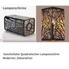 Ceiling Pendant Shade,Tree Shadow Lamp Shade,Iron Lampshade Hollow Carving Square