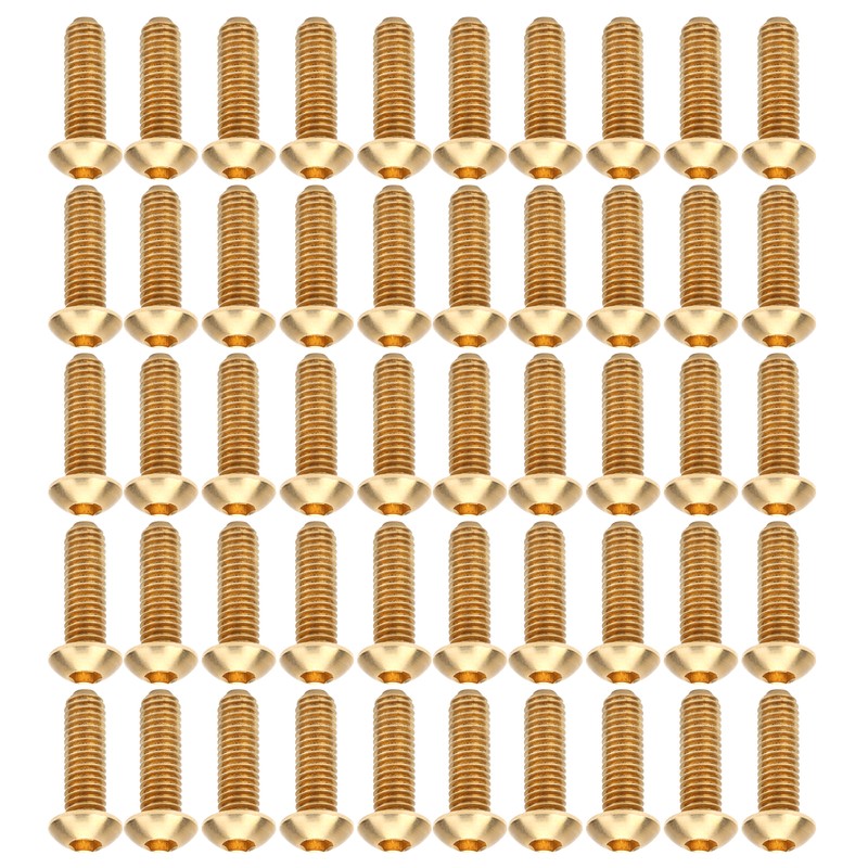 50Pcs Round Hex Socket Screw Copper Fastener Hardware Tools Industrial