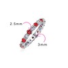 Bling Jewelry Red White Alternating Two Tone Eternity Band Ring