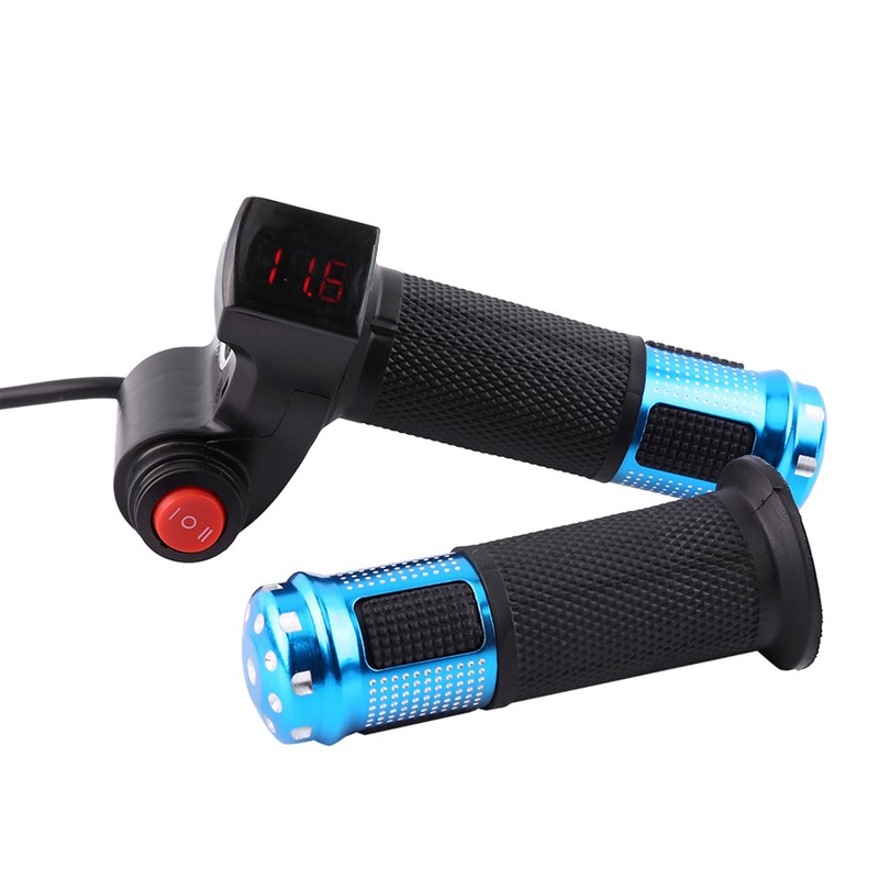 Twist Throttle Grips 3 Speed With LED Display Screen Handle