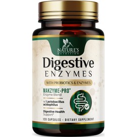 Digestive Enzymes - Multi Enzyme Complex with Bromelain, Papain, Probiotics & Prebiotics for Digestive Health, Gut Support & Bloating for Women & Men, Enzymes for Digestion Support - 120 Capsules