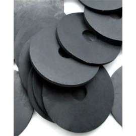 Black Rubber Washer Large Rubber Washers 1 1/4" OD x 1/4" ID x 1/16" Thickness - EPDM Rubber Washers Flat Rubber Washers Round Rubber Washers
