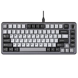 YUNZII RT75 Rapid Trigger Wired Gaming Keyboard,Hall Effect Magnetic Switch,Adjustable Actuation Esports,75% TKL Layout with Knob,RGB Backlit, PBT Keycaps for Mac/Win (Black, Outemu Switch)