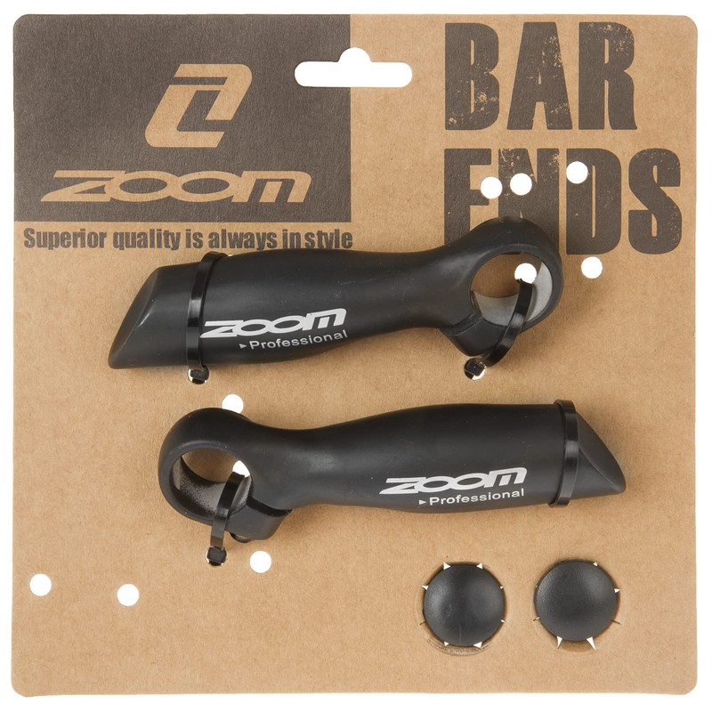 Zoom 408043 Bar End - Black(Pair)