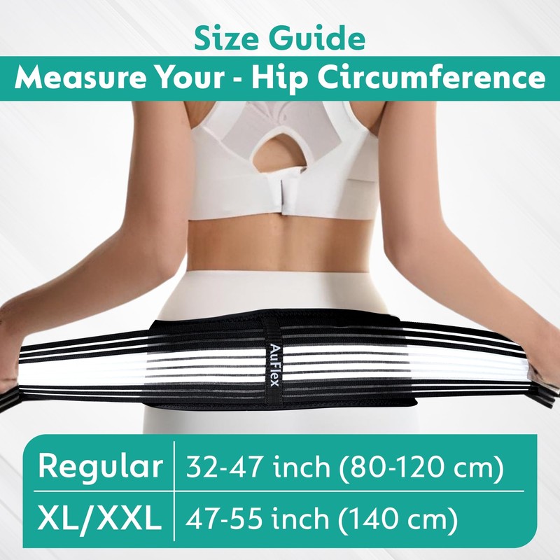AuFlex Sciatica Belt for Women & Men – Adjustable Neoprene