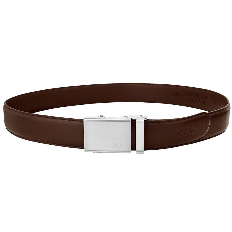 Falari Men Unisex Genuine Leather Ratchet Dress Belt Automatic Sliding
