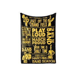 Huglanket Marching Band Gifts Blanket, Band Flannel Throw Blanket for Men/Women, Funny Unique Birthday for Him/Her
