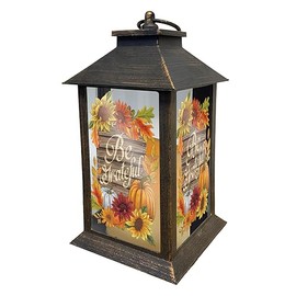 Briarwood Lane Lanterns Decorative - Battery Operated Lights - Outdoor Lantern - Decorative Lanterns - Room Decor - Patio Decor - Fall Home Decor - Be Grateful