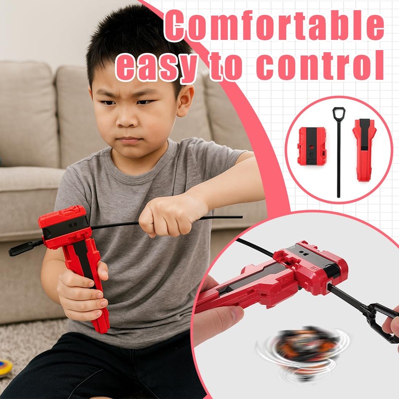 MDFULXG Bey-Blade x Launcher, Bey-Blade X Starter, Speed Starter, Red