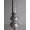 Jingle Bells Lauscha Christmas Tree Topper Plain White